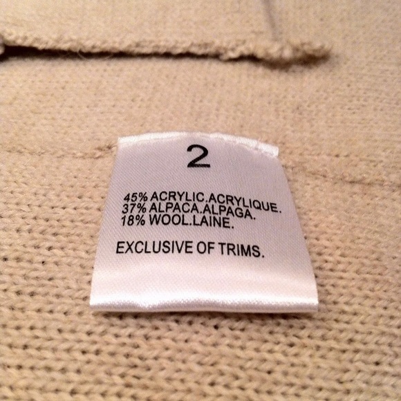 Nougat beige cardigan open front sweater NEW with tags - Picture 4 of 8